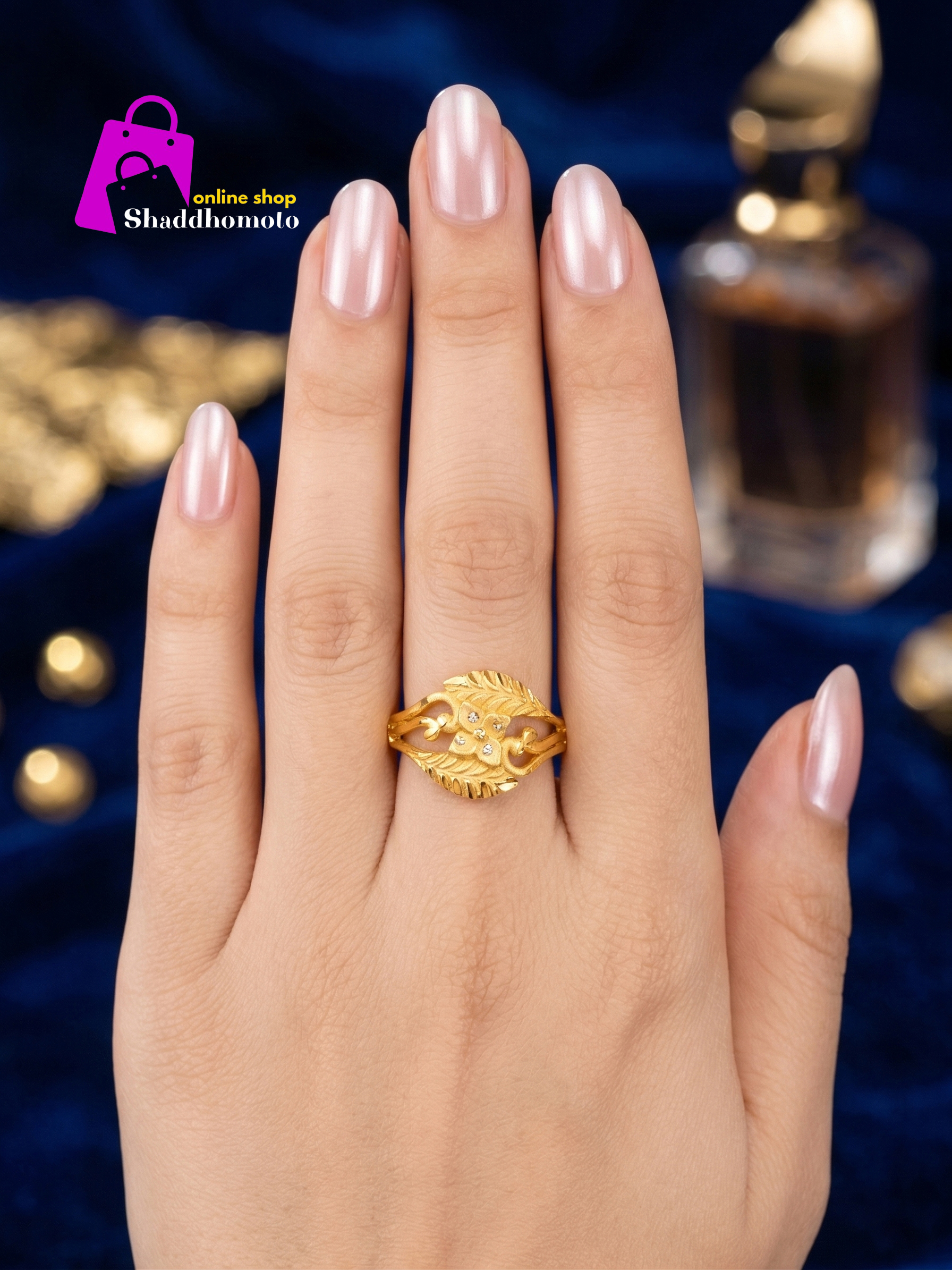 Dubai gold design finger ring 005